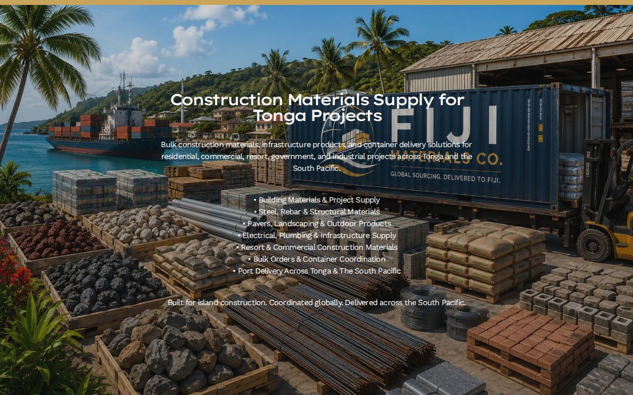 Construction Materials Supply for Tonga Projects